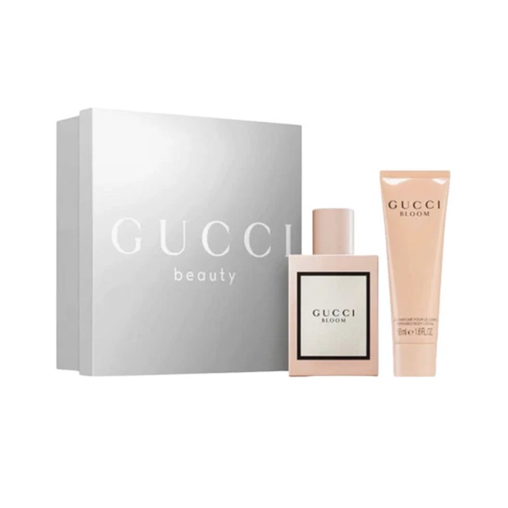 Gucci Bloom Gift Set Silver Pack For Women, EDP Spray 50ml + Body Lotion 50ml | Spain | Fragrance For Women