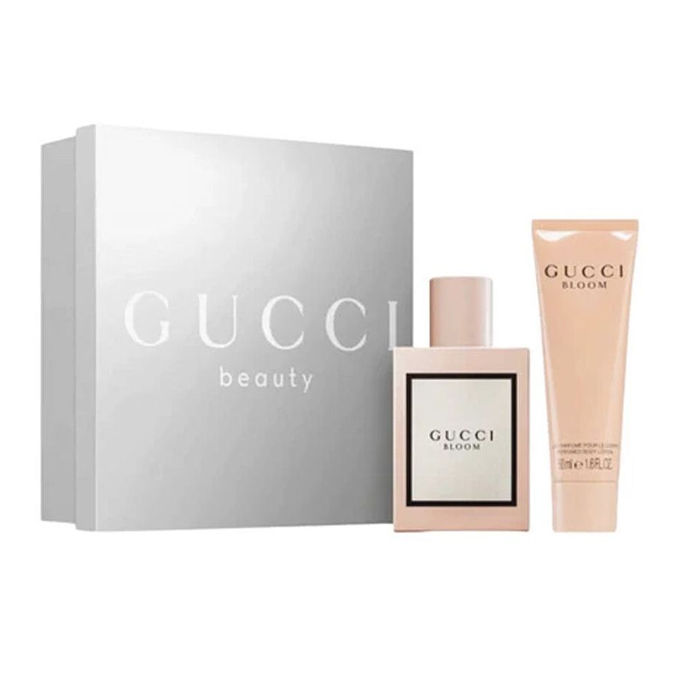 Gucci Bloom Gift Set Silver Pack For Women, EDP Spray 50ml + Body Lotion 50ml | Spain | Fragrance For Women