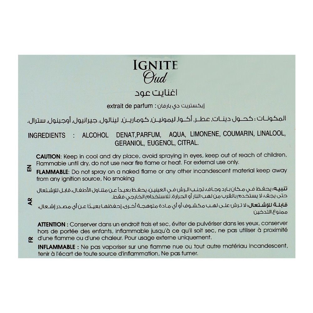 Ahmed Ali Magribi Ignite Oud, Eau De Parfum, 60ml | United Arab Emirates | Fragrance For Men & Women