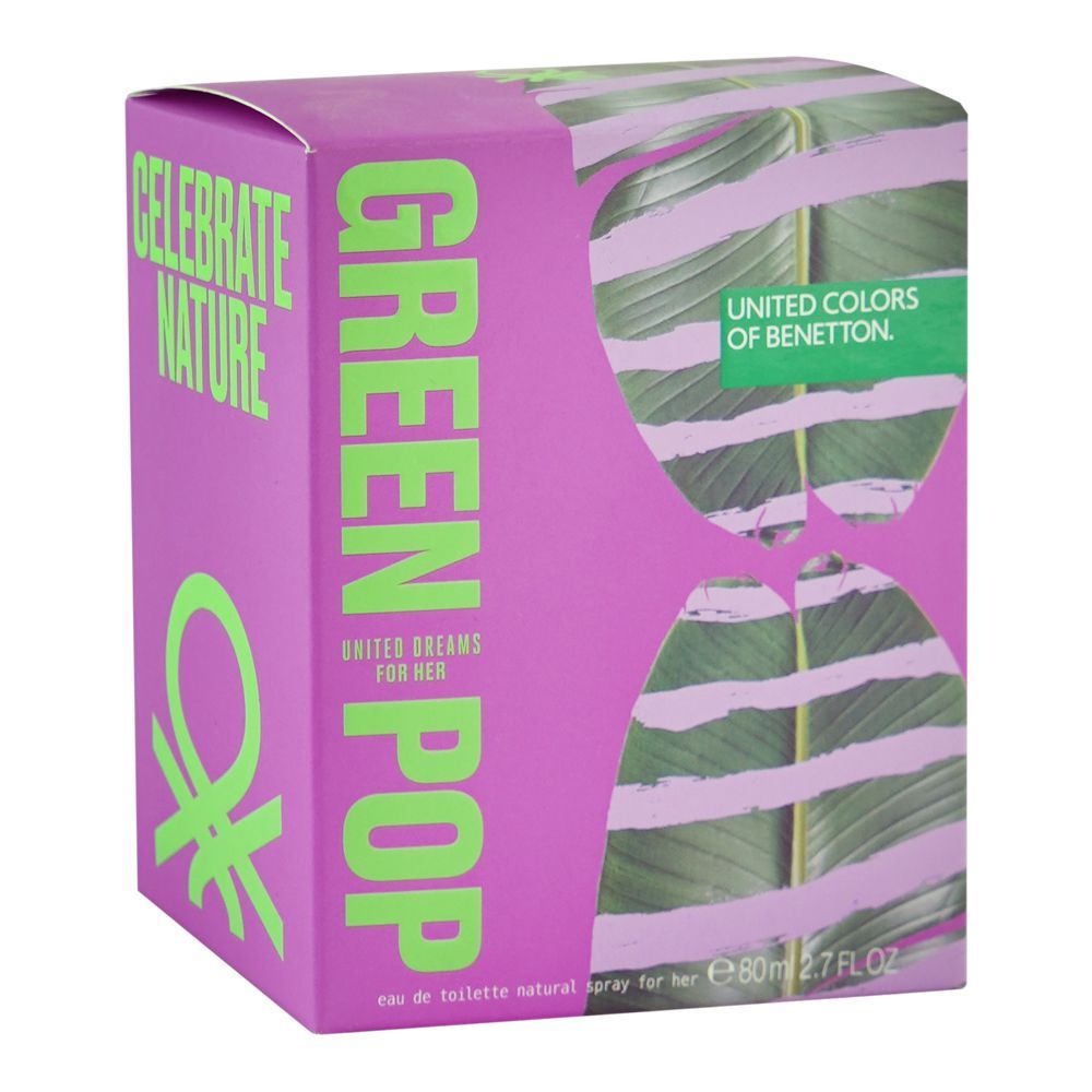 United Colors Of Benetton Green Pop For Her, Eau De Toilette, 80ml | Spain | Fragrance For Women
