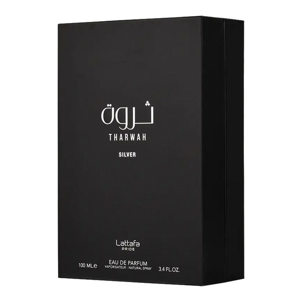 Lattafa Tharwah Silver, Eau De Parfum, 100ml | United Arab Emirates | Fragrance For Men