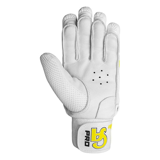 CA Cricket Batting Gloves - Pro 8000 For Adults - Left Handed White/Yellow | CA Cricket Batting Gloves | Cricket