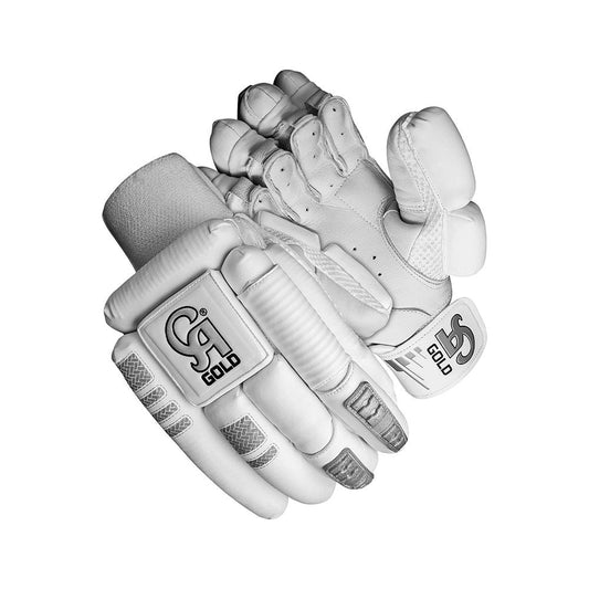 CA Cricket Batting Gloves - Gold Dragon For Adults - Left Handed White/Silver | CA Cricket Batting Gloves | Cricket