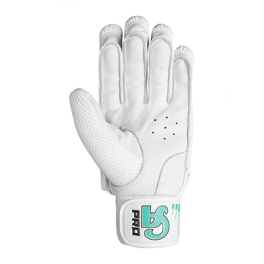 CA Cricket Batting Gloves - Pro 10000 For Adults - Right Handed White/Cyan | CA Cricket Batting Gloves | Cricket