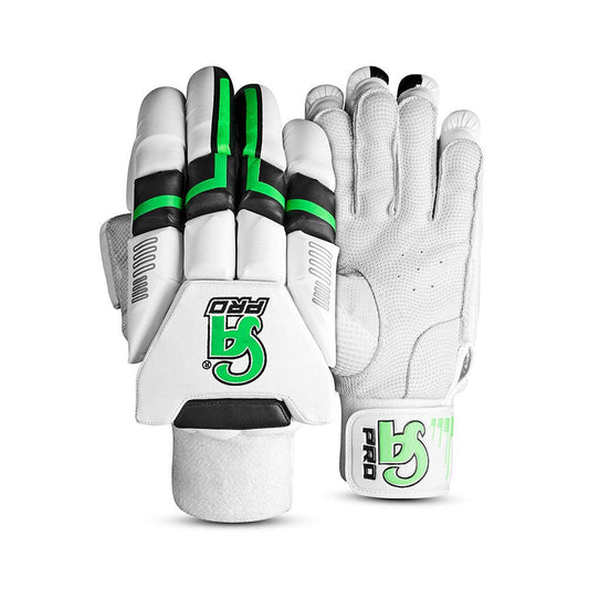 CA Cricket Batting Gloves - Pro 15000 For Adults - Right Handed White/Green | CA Cricket Batting Gloves | Cricket