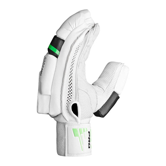 CA Cricket Batting Gloves - Pro 15000 For Adults - Right Handed White/Green | CA Cricket Batting Gloves | Cricket