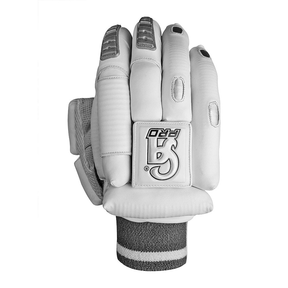 CA Cricket Batting Gloves - Pro Dragon For Adults - Left Handed White/Silver | CA Cricket Batting Gloves | Cricket