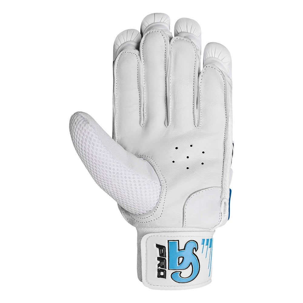 CA Cricket Batting Gloves - Pro Performance For Adults - Right Handed White/Blue | CA Cricket Batting Gloves | Cricket