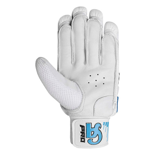 CA Cricket Batting Gloves - Pro Performance For Adults - Right Handed White/Blue | CA Cricket Batting Gloves | Cricket