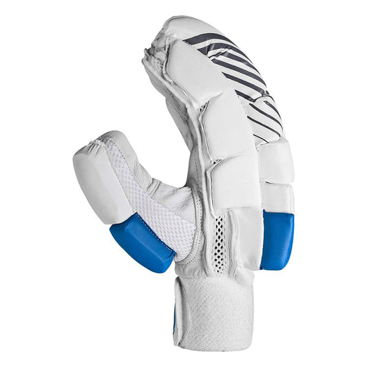 CA Cricket Batting Gloves - Pro Performance For Adults - Right Handed White/Blue | CA Cricket Batting Gloves | Cricket