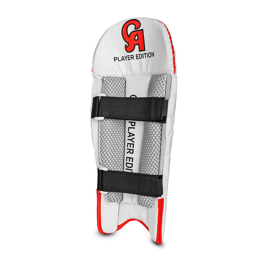 CA Cricket Batting Pad - Gold Player Edition Right Handed White/Red | CA Cricket Batting Pad | Cricket