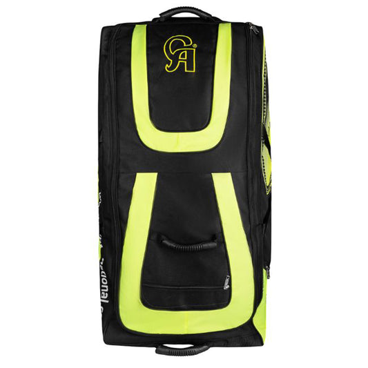 CA Cricket Kit Bag - Gold 15000 with Wheels Black/Lime | CA Cricket Kit Bag | Cricket