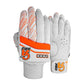 CA Batting Gloves - Pro 5000 for Adults- Left Handed White/Orange | CA Cricket Batting Gloves | Cricket
