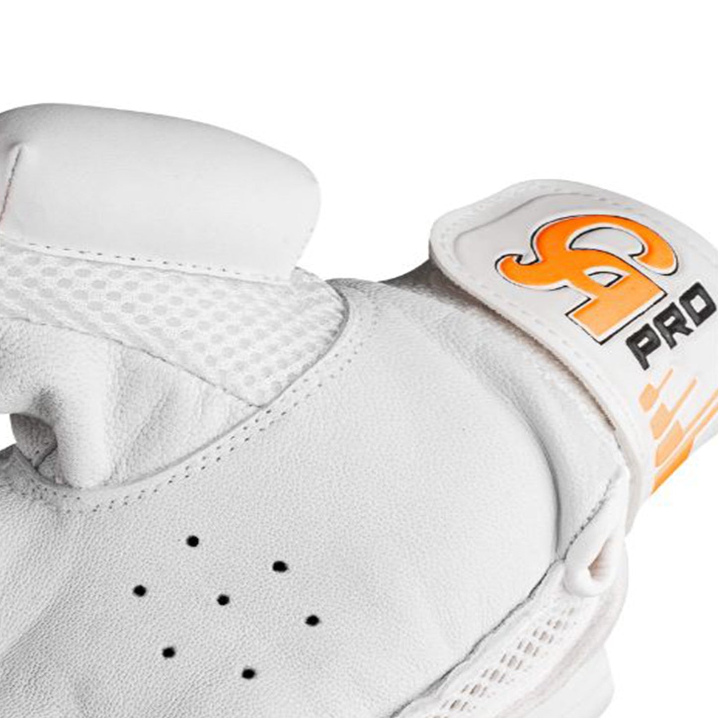 CA Batting Gloves - Pro 5000 for Adults- Left Handed White/Orange | CA Cricket Batting Gloves | Cricket
