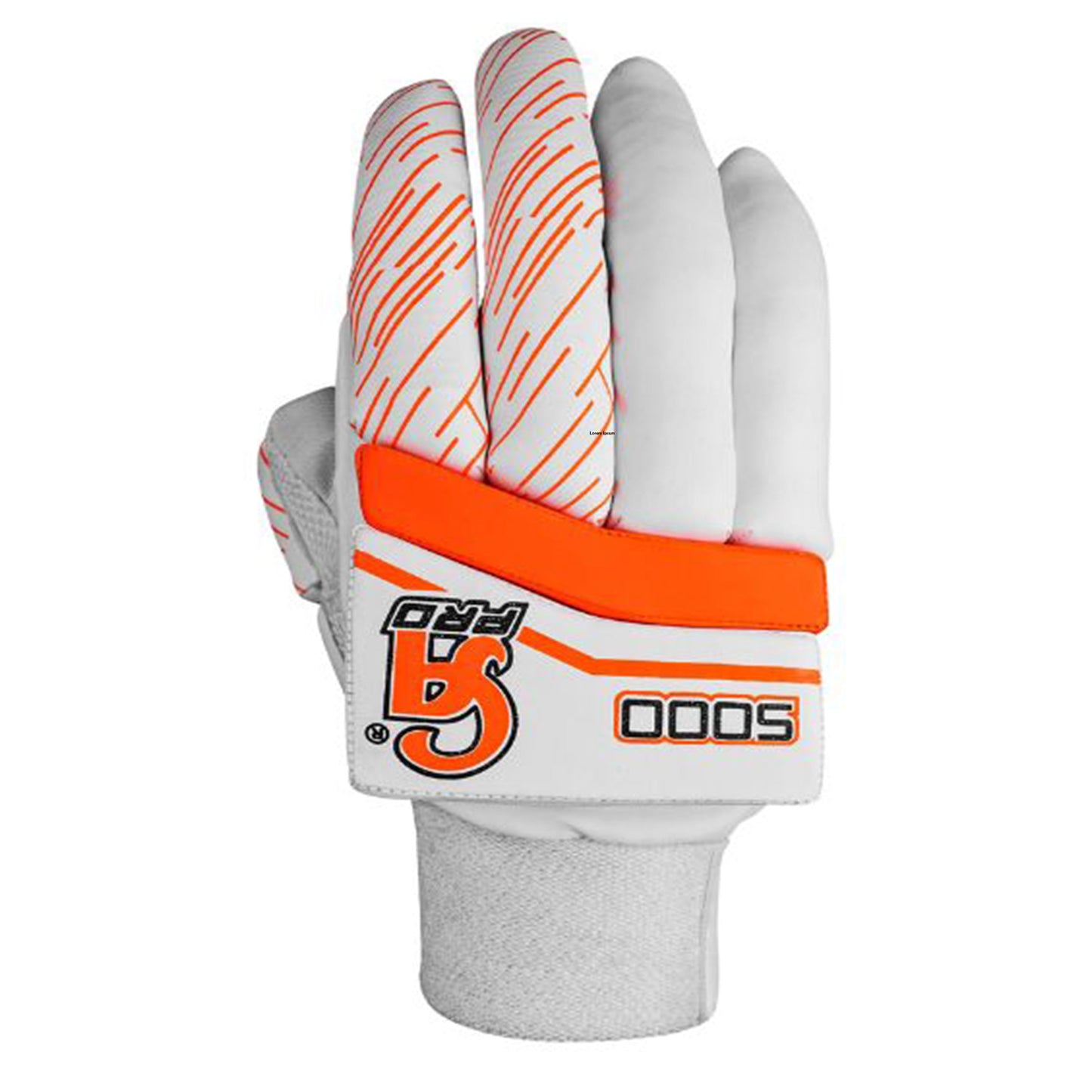 CA Batting Gloves - Pro 5000 for Adults- Left Handed White/Orange | CA Cricket Batting Gloves | Cricket