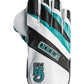 CA Cricket Wicket Keeping Gloves - PRO 10000 Right Handed White/Cyan | CA Cricket Batting Gloves | Cricket