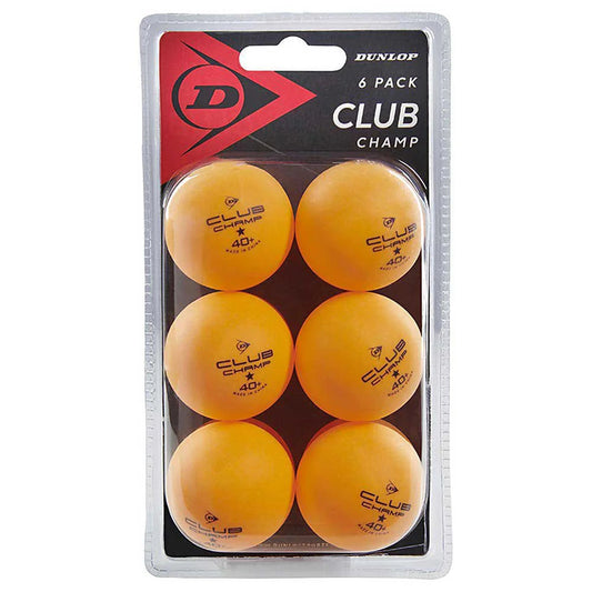 Dunlop Table Tennis Ball - Club Champ 40+ Orange 6Pcs Box | Dunlop Tennis Ball | Cricket