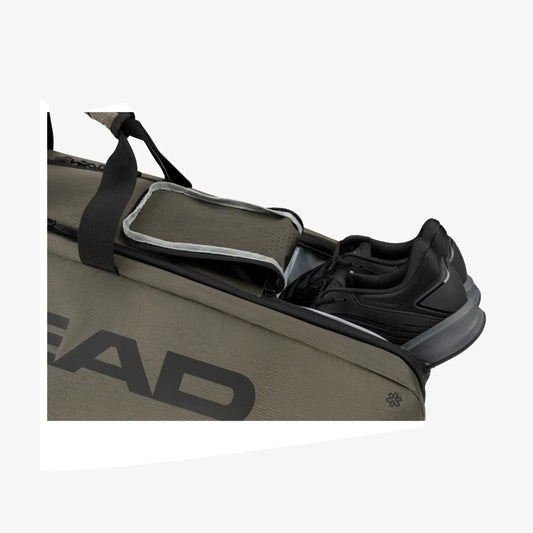 HEAD Tennis Racket Kit Bag - Pro X Racket Bag LRG For 09 Rackets -Grey/Black | Head Racket Kit Bag | Racket Kit Bag