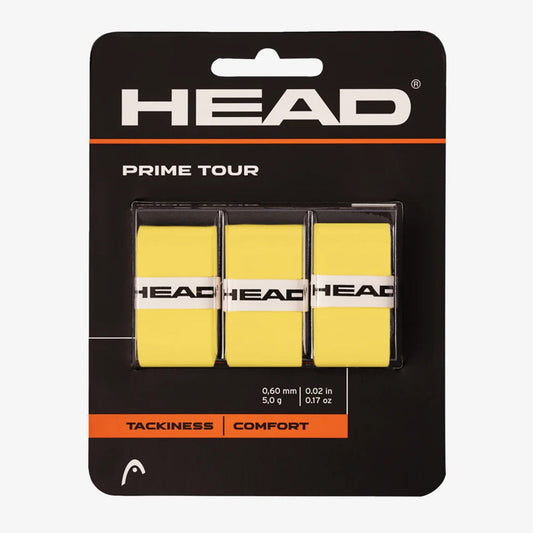 HEAD Tennis Overgrip - Prime Tour 1pc Yellow | Head Overgrip | Overgrip
