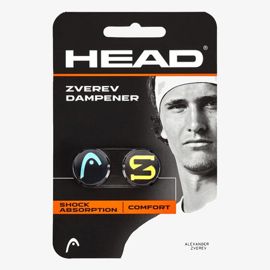 Head Tennis Racket Dampener - Zverev 2PC Pack - Blue/Yellow | Head Tennis Racket Dampener | Tennis Racket Dampener