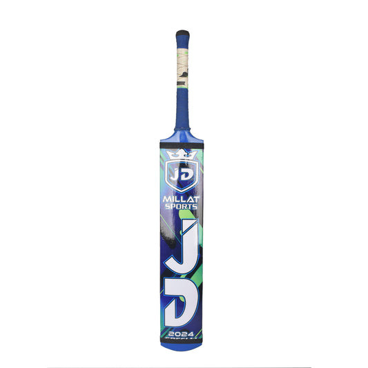 JD Cricket Tapeball Bat - Millat Sports Srilankan Coconut Wood - Blue | JD Cricket Tapeball Bat | Cricket