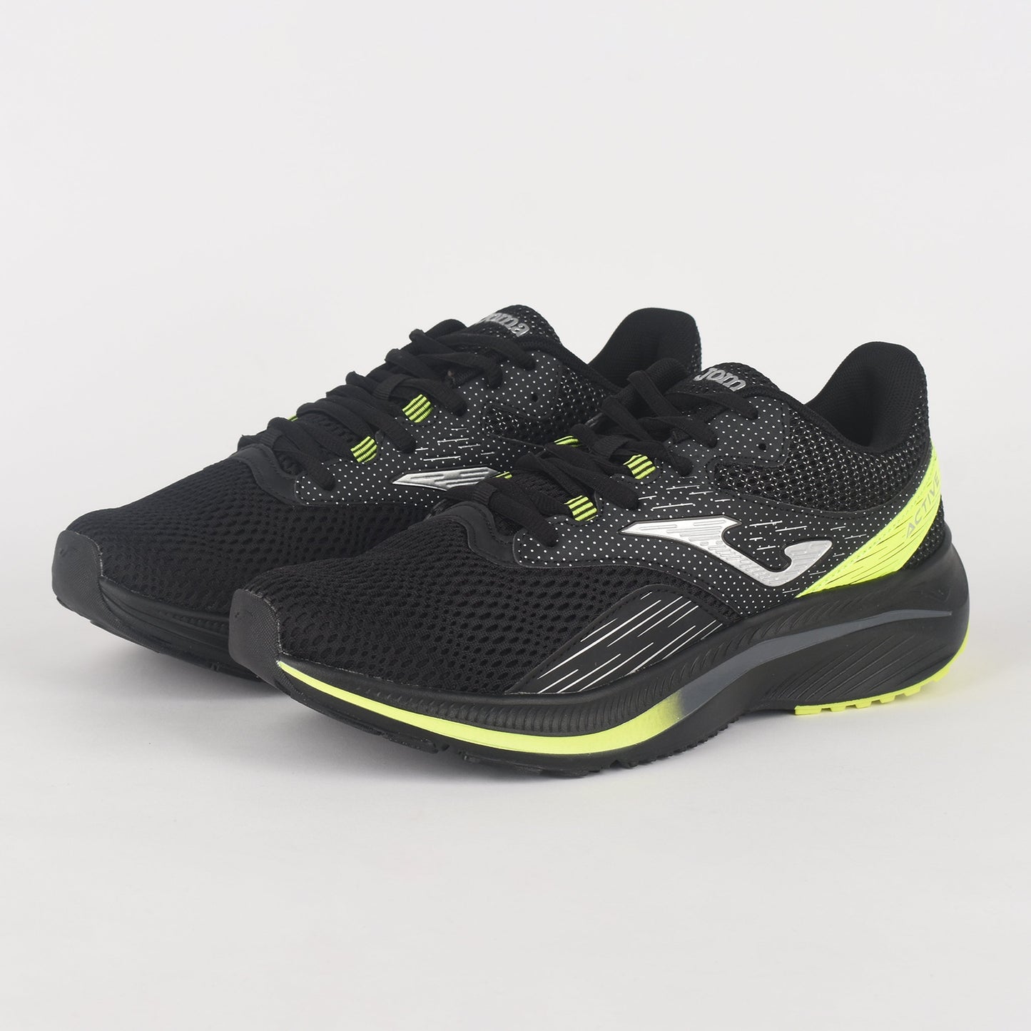 JOMA Mens Running Shoes - Active Negro 2431 Black/Yellow | Joma Men Shoes | Running Shoes