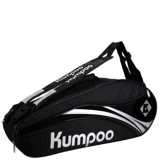 Kumpoo Badminton Racket Bag KGS-26S With Shoes Compartment - Black | Kumpoo Badminton Racket Bag | Badminton Racket Bag