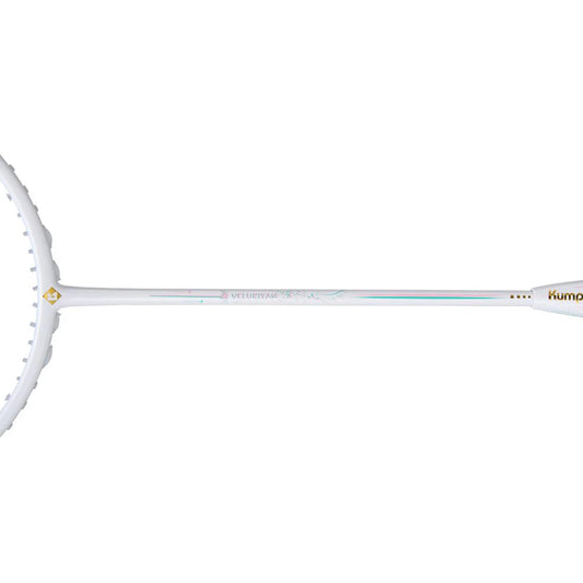 KUMPOO Badminton Racket - Veluriyam 77G White - Strung | Kumpoo Badminton Racket | Badminton