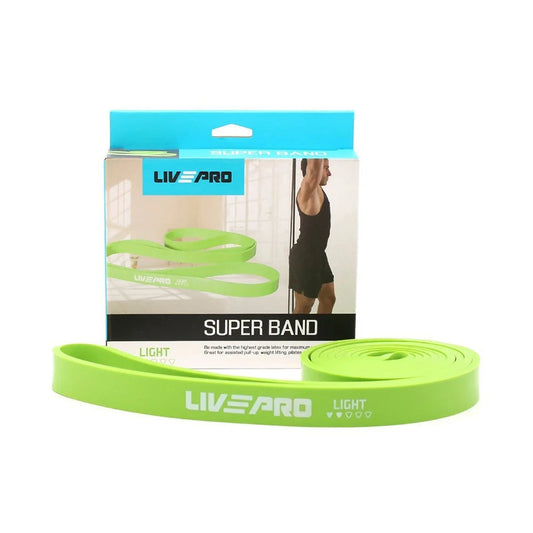 Livepro Super Band Large Latex Loop Resistance Band 25-65lbs Green 22mm Lp8410 | Livepro Loop Resistance Band | Loop Resistance Band