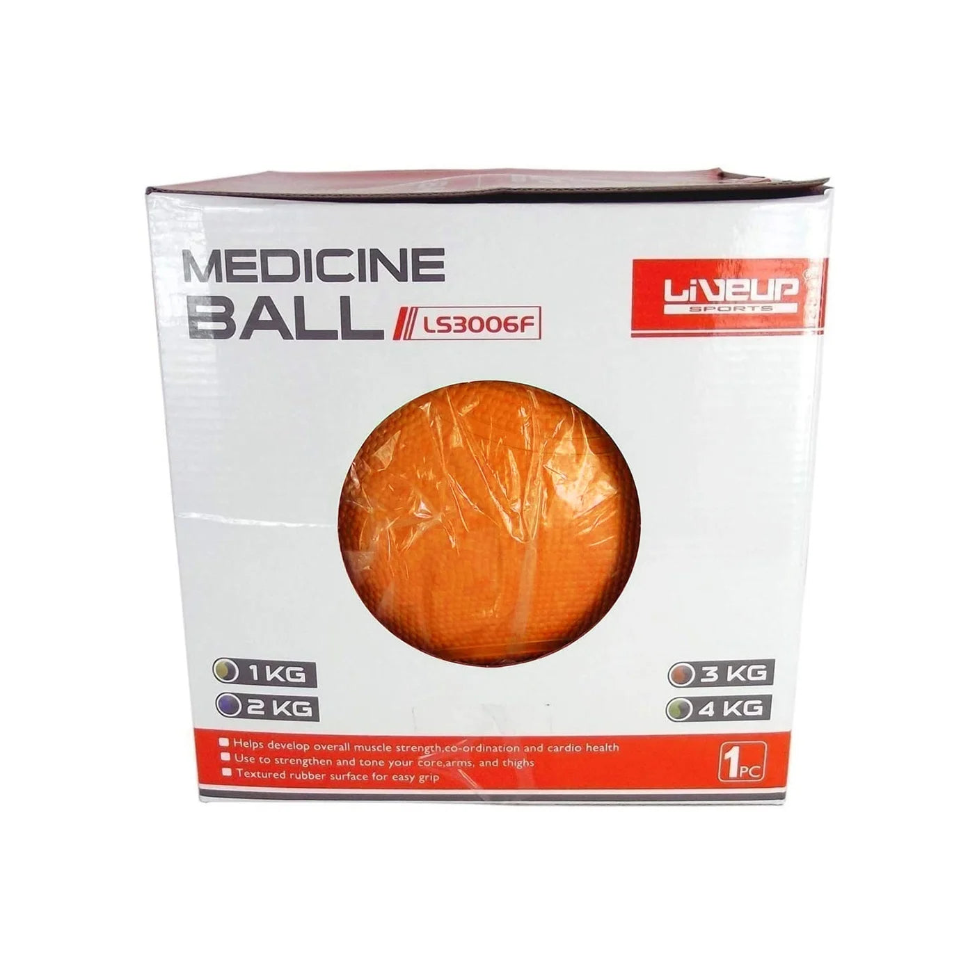 Liveup Medicine Ball 3kg Orange/ Gray LS3006F | Liveup Gym Ball | Gym Ball