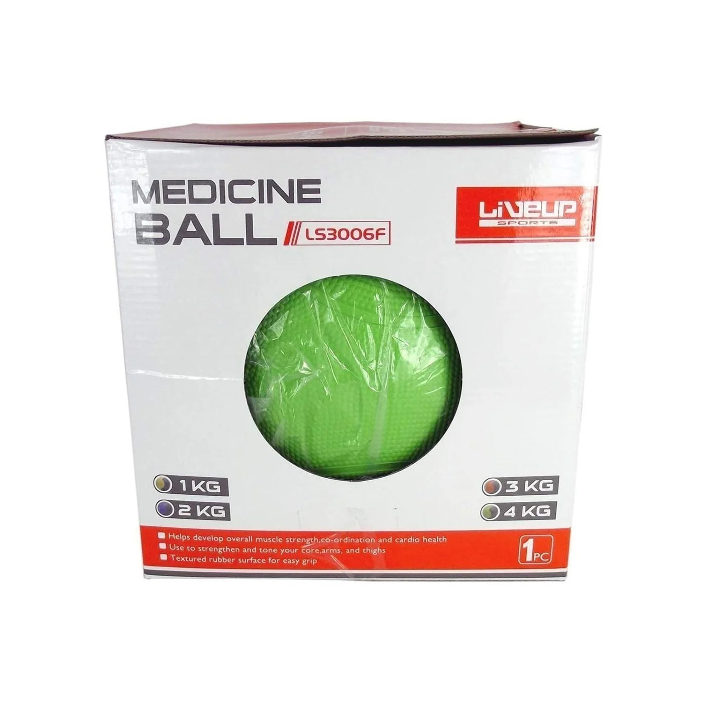 Liveup Medicine Ball 4kg Green/Gray LS3006F | Liveup Gym Ball | Gym Ball