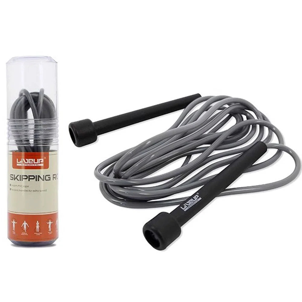 Liveup Skipping Jump Rope PVC Wire Plastic Handles - Gray LS3115 | Liveup Skipping Jump Rope | Skipping Jump Rope