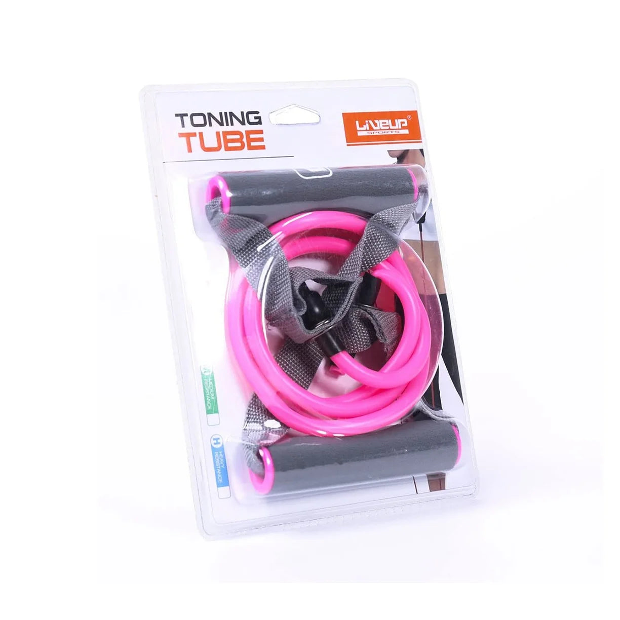 Liveup Resistance Tube Band Pink Light LS3201 | Liveup Toning Tube | Toning Tube