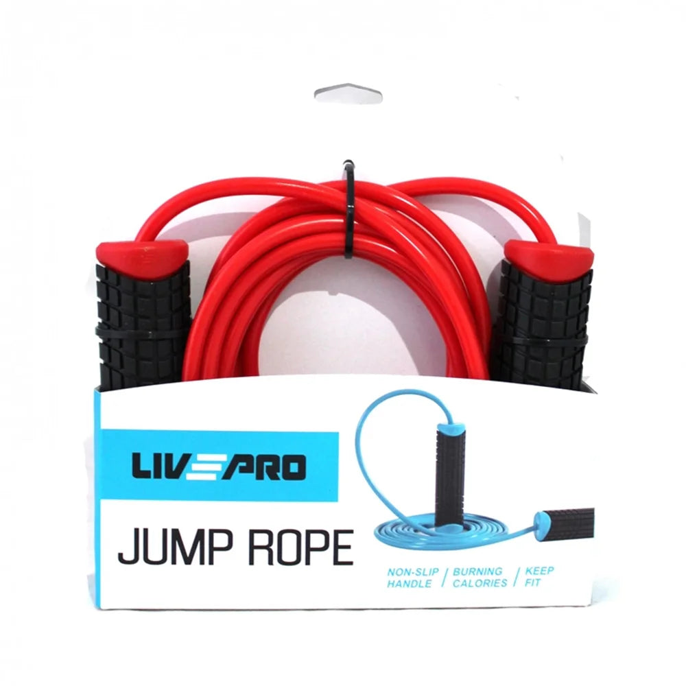 Livepro Skipping Jump Rope PVC Wire + Handle Red - LP8286 | Livepro Jump Rope | Jump Rope