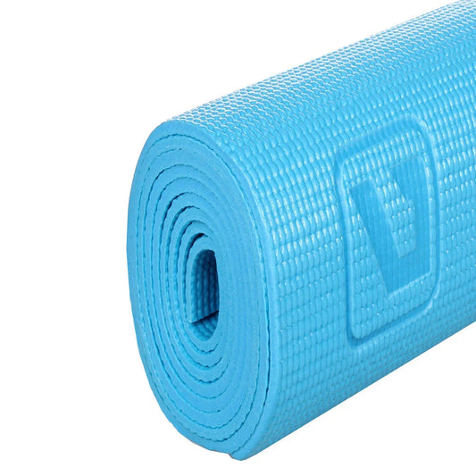 Liveup Exercise Yoga Mat PVC 4mm Blue LS3231 | Liveup Multipurpose Stretch Matt | Stretch Matt