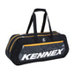 PROKENNEX Tennis Kit Bag - Rectangular Bag 03 Chamber For 6 Rackets - Black/Gray | Prokennex Tennis Kit Bag | Tennis Kit Bag