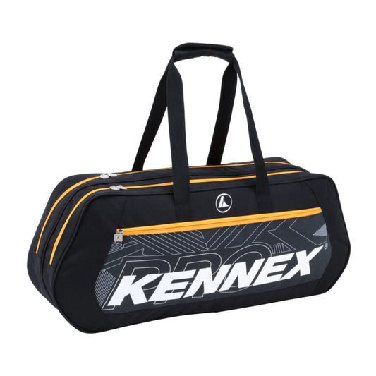 PROKENNEX Tennis Kit Bag - Rectangular Bag 03 Chamber For 6 Rackets - Black/Gray | Prokennex Tennis Kit Bag | Tennis Kit Bag
