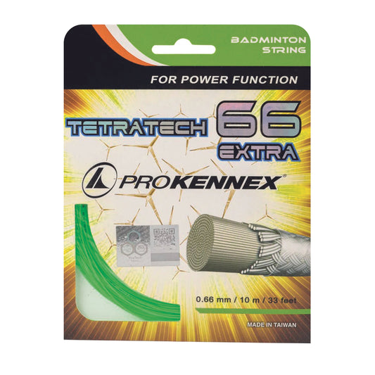 Prokennex Badminton String-Tetratech 66 Extra -Green-For Power Hitting | Prokennex Squash String | Squash String