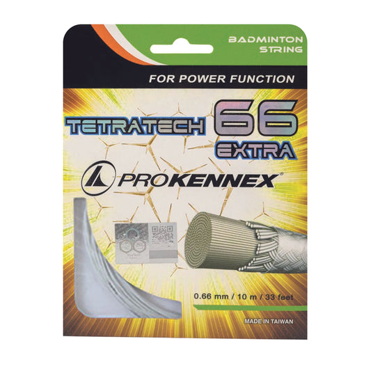Prokennex Badminton String - Tetratech 66 Extra-White- For Power Hitting | Prokennex Squash String | Squash String