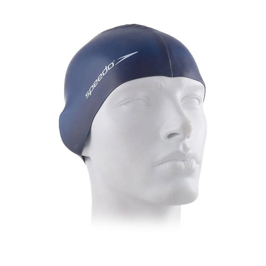 Speedo Swimming Cap Silicone Cap Plain Flat Swim Cap Adults - Navy | Speedo Adult Cap | Swimming Cap