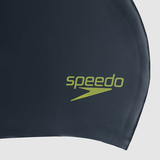 SPEEDO Swimming Cap - Long Hair Cap Junior Silicon Black/Green 812809F952 | Speedo Junior Cap | Swimming Cap