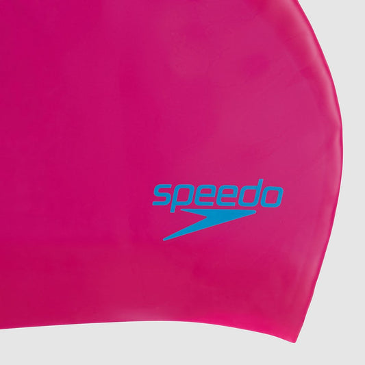SPEEDO Swimming Cap - Long Hair Cap Junior Silicon Pink/Blue 812809F953 | Speedo Junior Cap | Swimming Cap