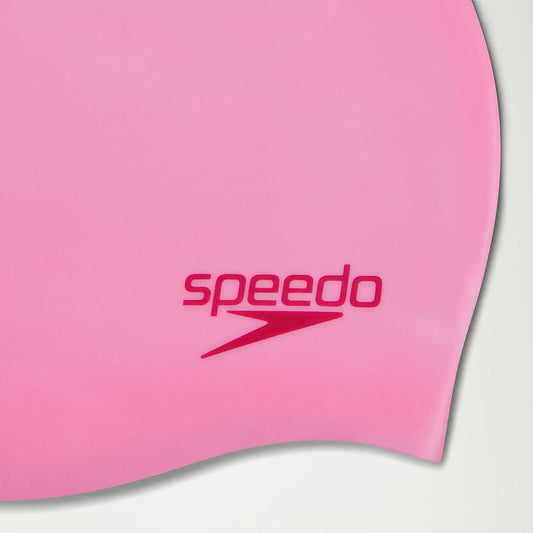 SPEEDO Swimming Cap - Plain Moulded Cap Junior Silicon - Pink 870984B495 | Speedo Junior Cap | Swimming Cap
