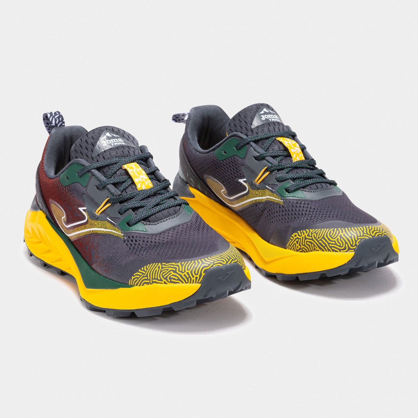 JOMA Mens Trail Running Shoes - Tundra 2511 Black/Maroon | Joma Men Shoes | Running Shoes