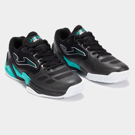 JOMA Mens Tennis Shoes - Set TSETS-2501AC Black/Cyan | Joma Men Shoes | Tennis Shoes