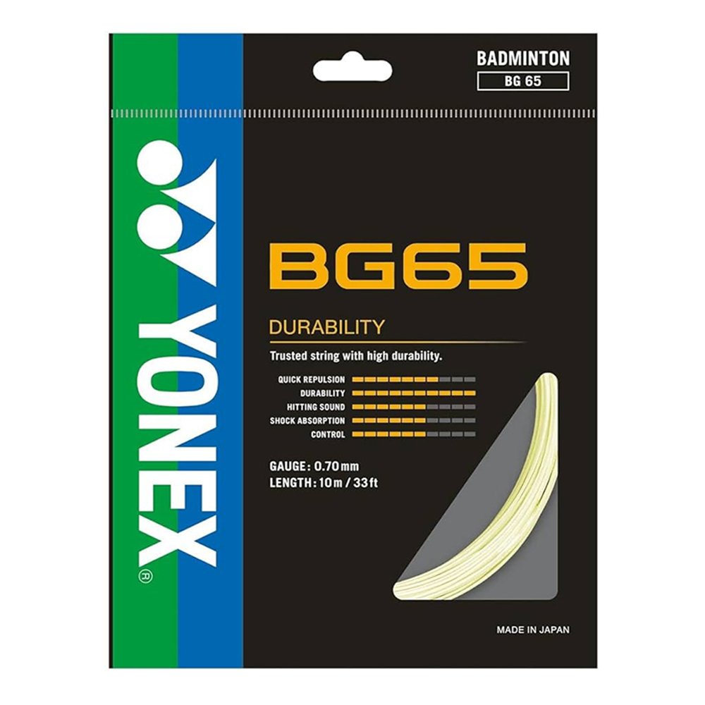 Yonex Badminton String - BG 65 - Training Gutt- White | Yonex Badminton String | Badminton String