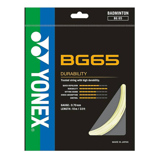 Yonex Badminton String - BG 65 - Training Gutt- White | Yonex Badminton String | Badminton String