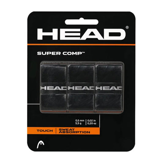 Head Super Comp Overgrip 3 Pieces Pack - Black | Head Overgrip | Overgrip