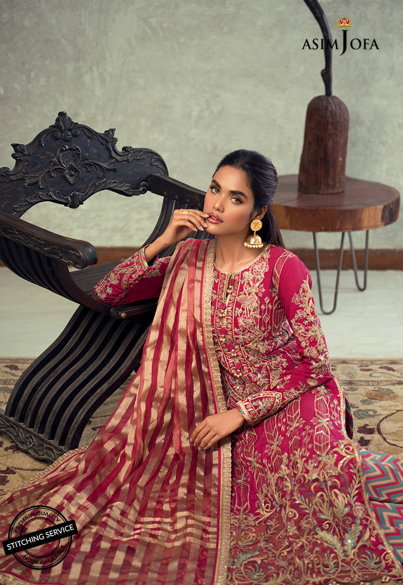 AJLE-23 |  Asim Jofa Chiffon Collection 2021 Limited Edition Vol 2 | Unstitched Embroidered Chiffon Suits