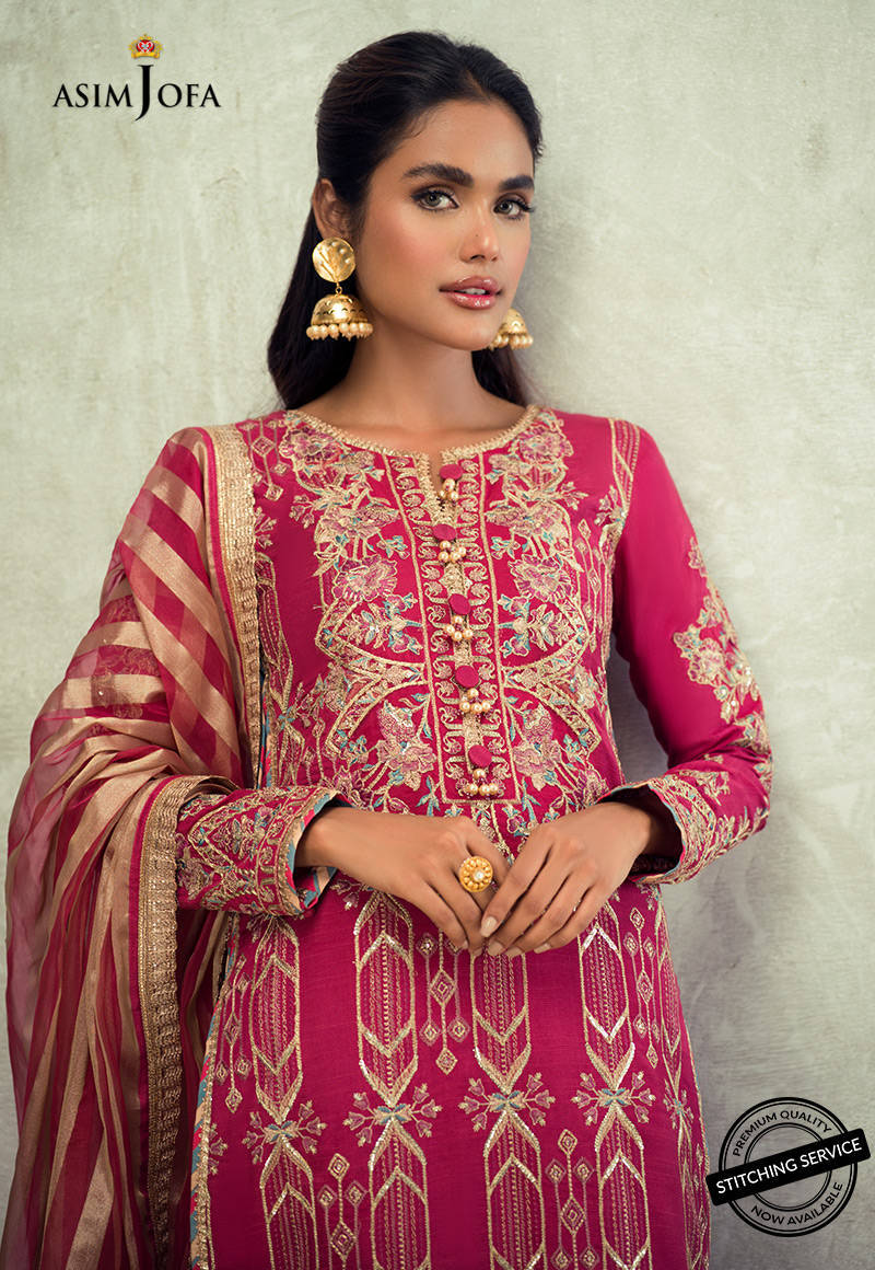 AJLE-23 |  Asim Jofa Chiffon Collection 2021 Limited Edition Vol 2 | Unstitched Embroidered Chiffon Suits